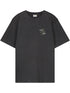 The Filling Pieces Topiary T-shirt Vintage Black by FILLING PIECES is a vintage-inspired organic cotton tee with short sleeves and a small, stylized "FG" logo on the left chest.
