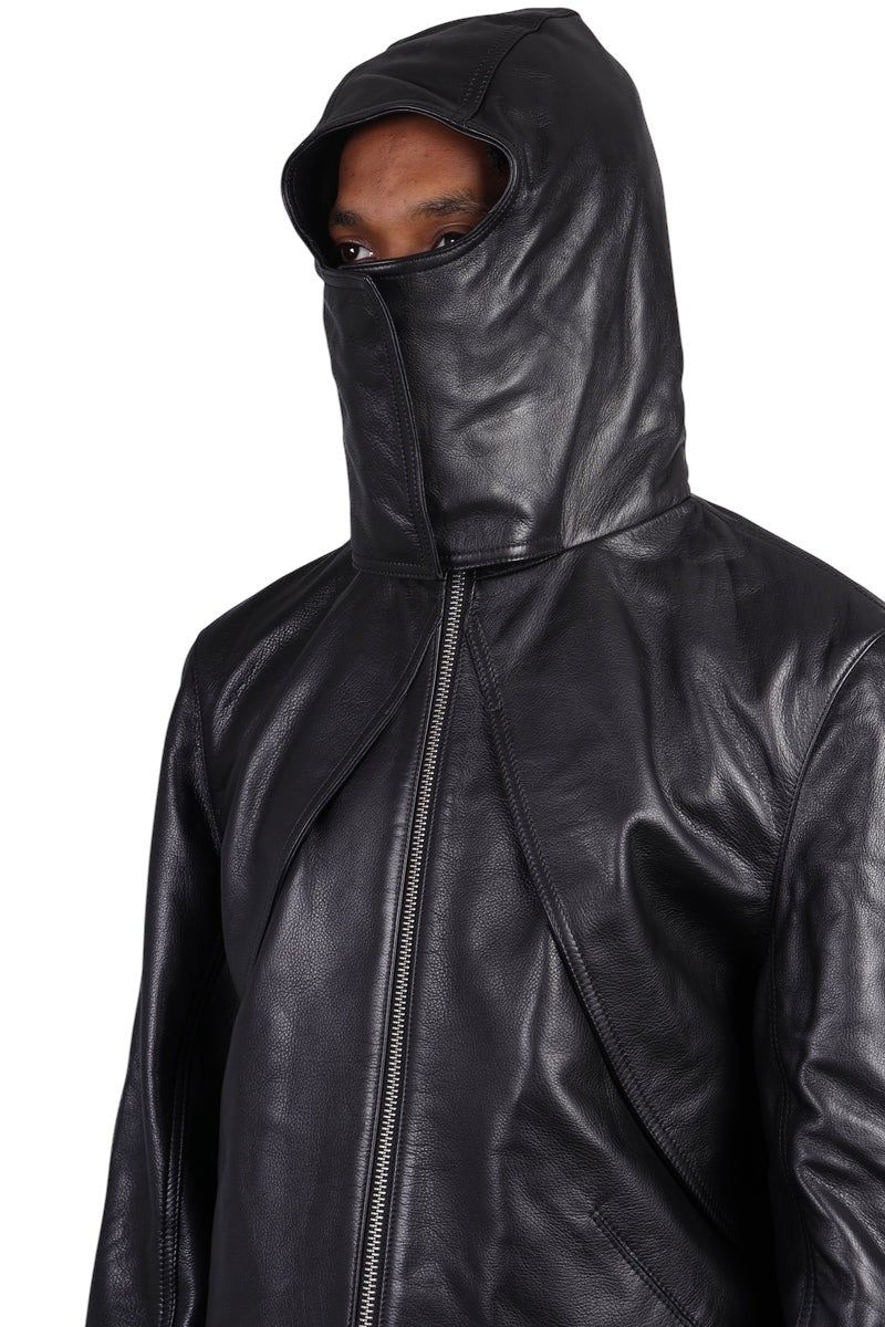 Flaneur Leather Balaclava jkt Black