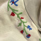 Found Embroidered Floral Hoodie Washed Military