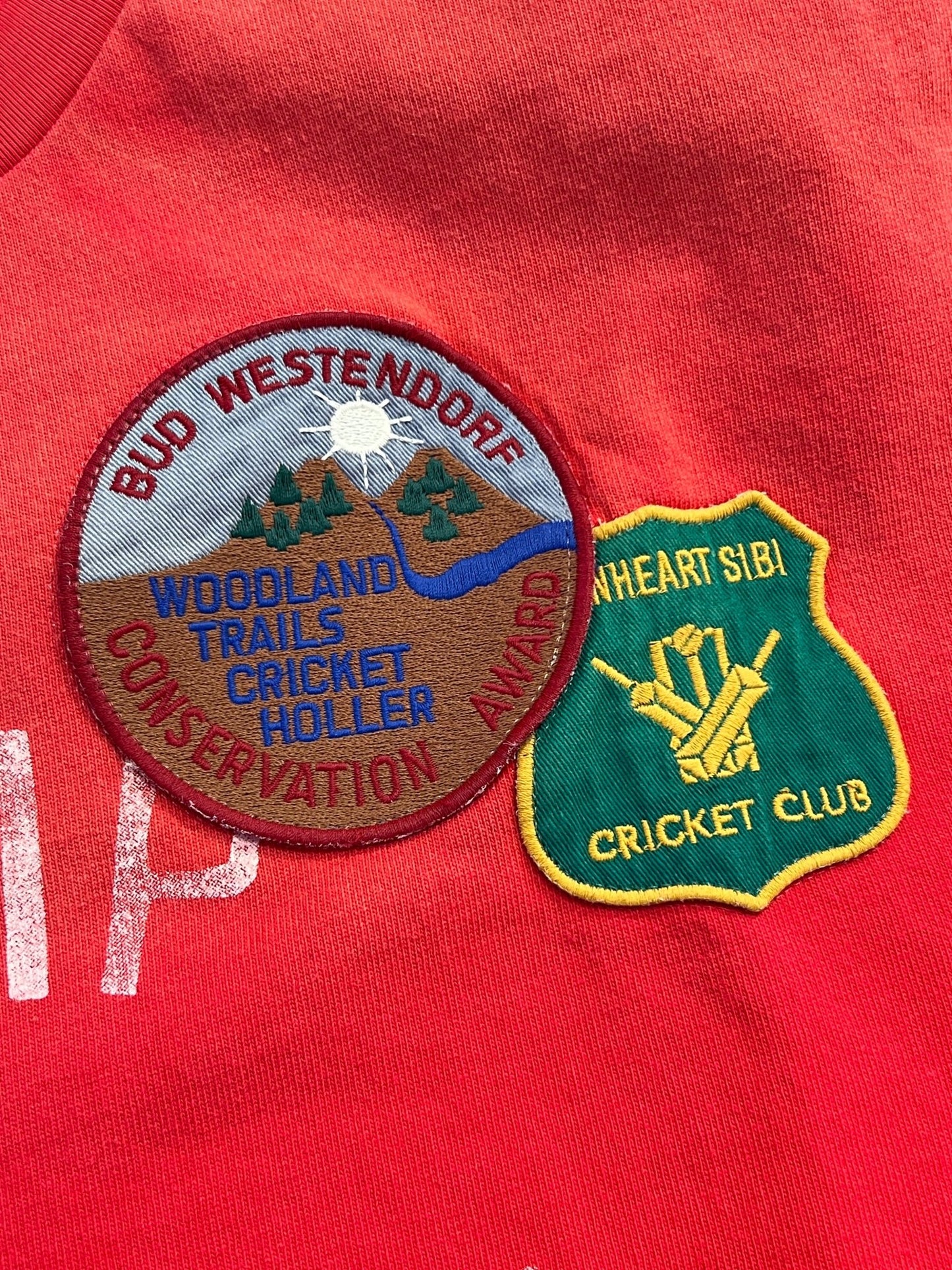 Found Embroidered Patches Camp Tee Red