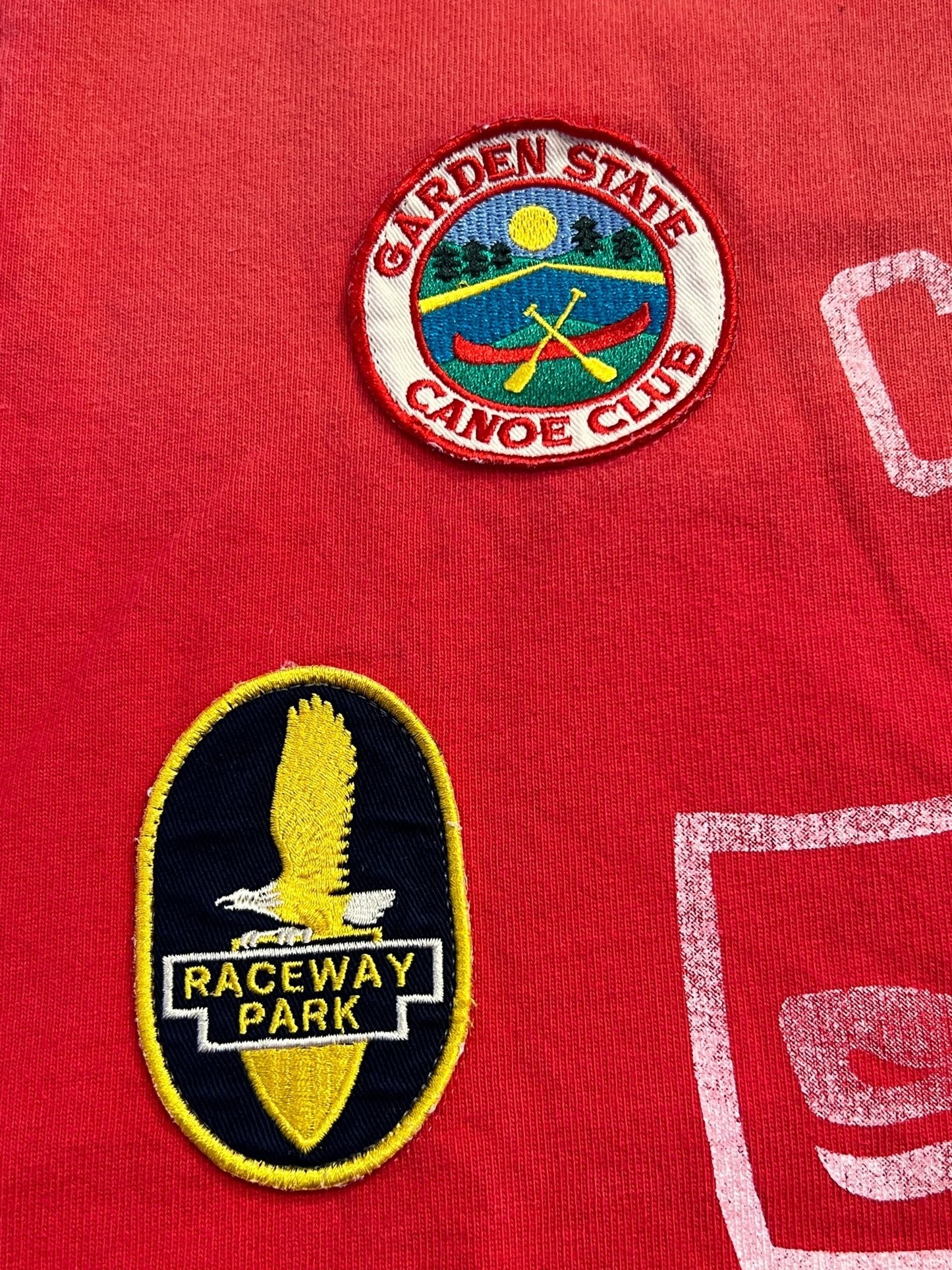 Found Embroidered Patches Camp Tee Red