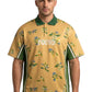 Found Floral Polo Jersey Forest/ Gold