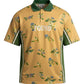 Found Floral Polo Jersey Forest/ Gold