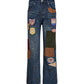 Found Patchwork Jeans Vtg Blue