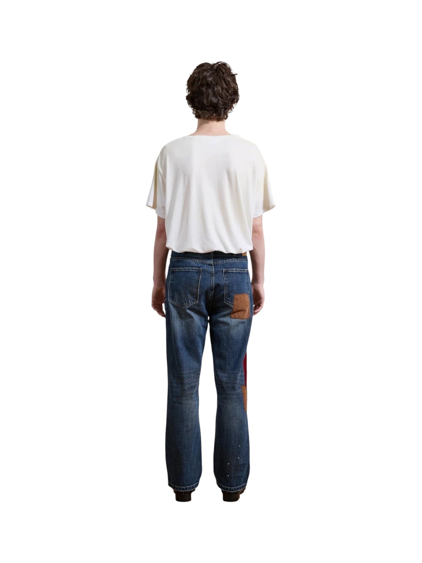 Found Patchwork Jeans Vtg Blue