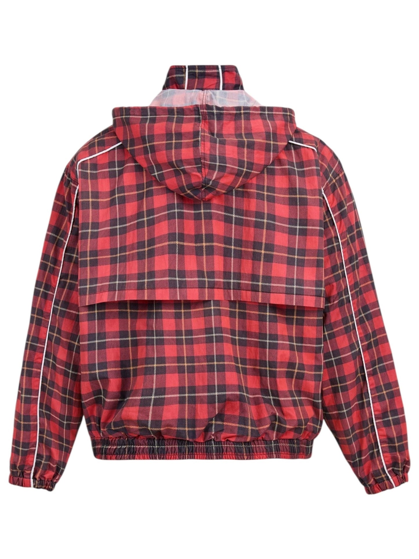 Found Red Plaid Track Jacket Red