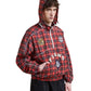 Found Red Plaid Track Jacket Red