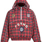 Found Red Plaid Track Jacket Red