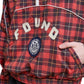 Found Red Plaid Track Jacket Red