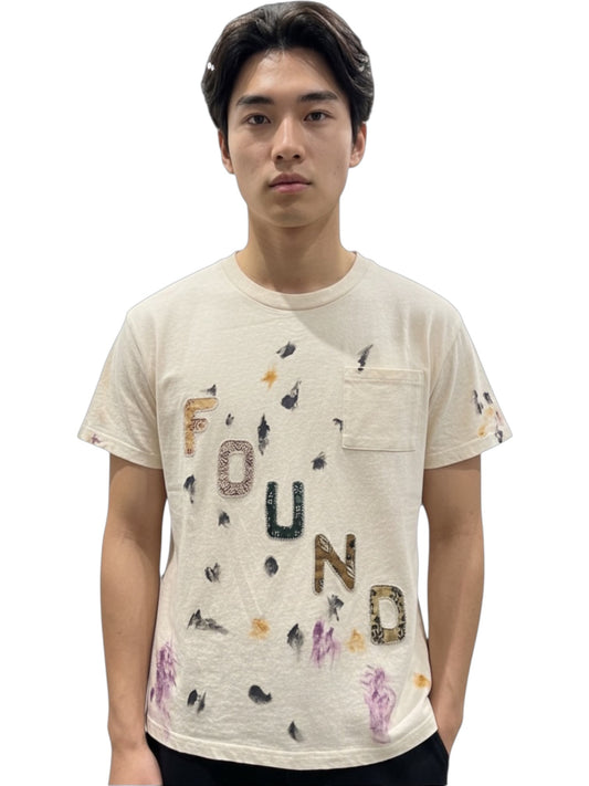 Found Tapestry Logo Paint Tee Off White