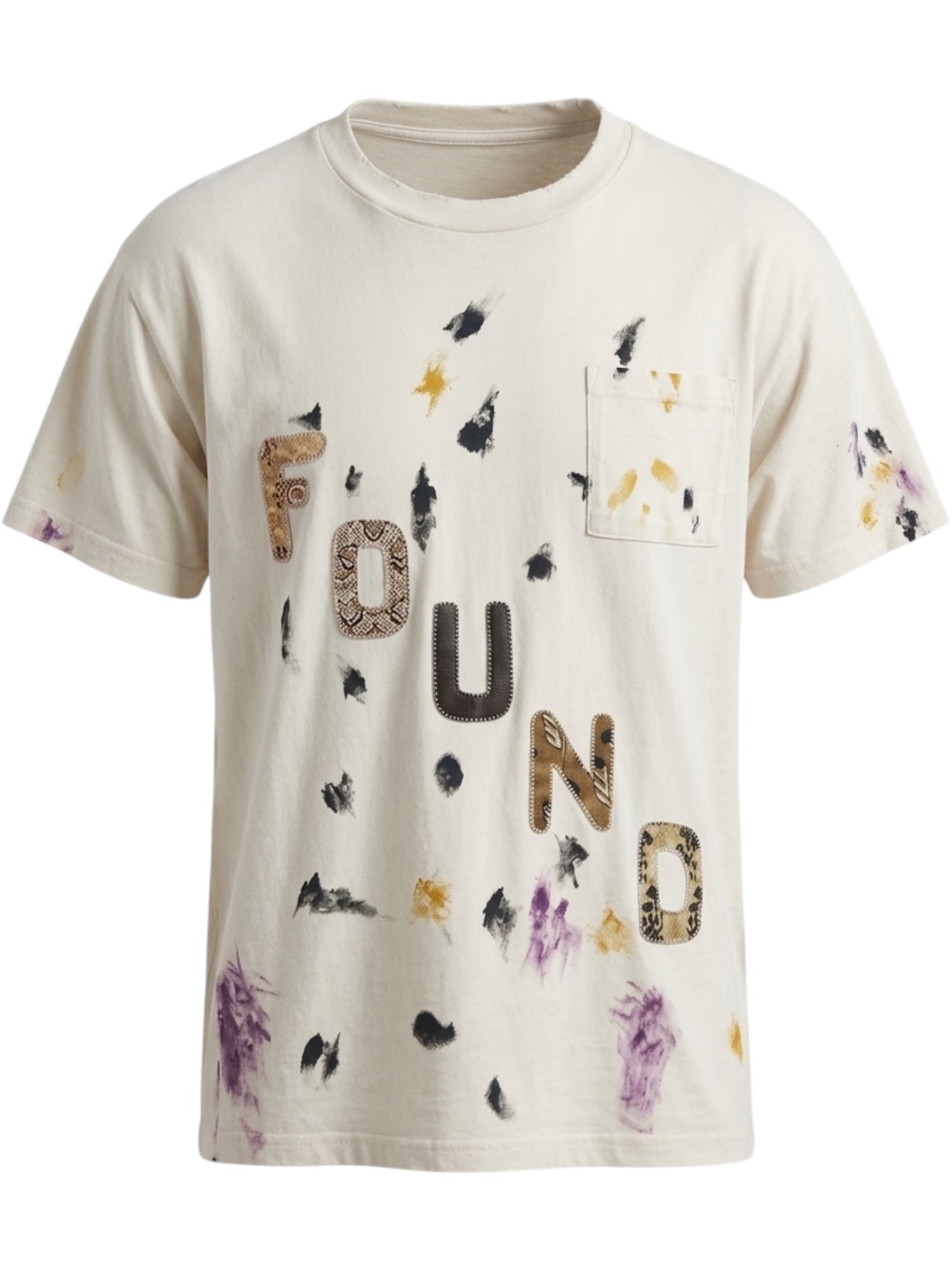 Found Tapestry Logo Paint Tee Off White
