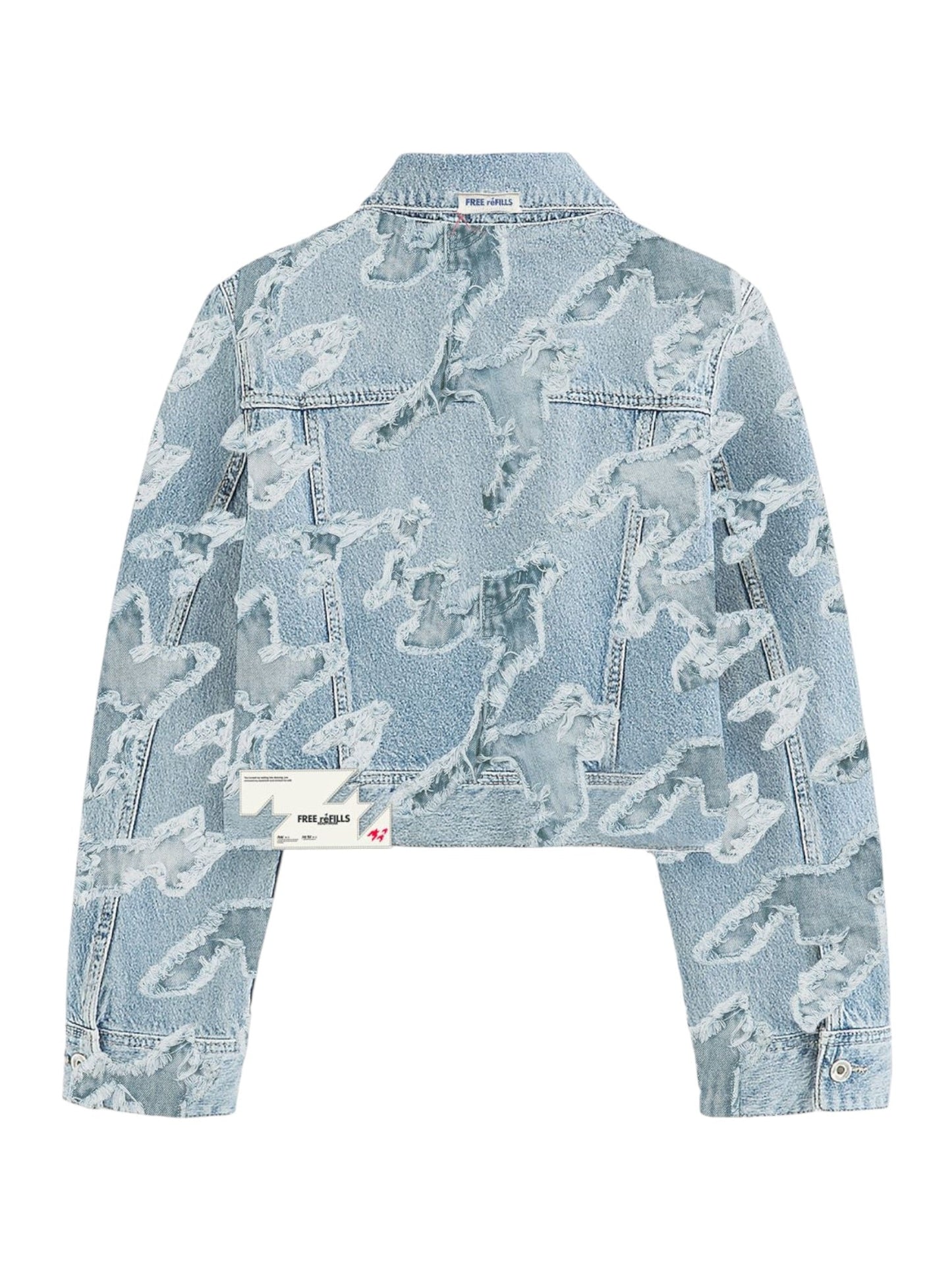 Free Refills Checks Distressed Jacket (FR-S26-060) Blue