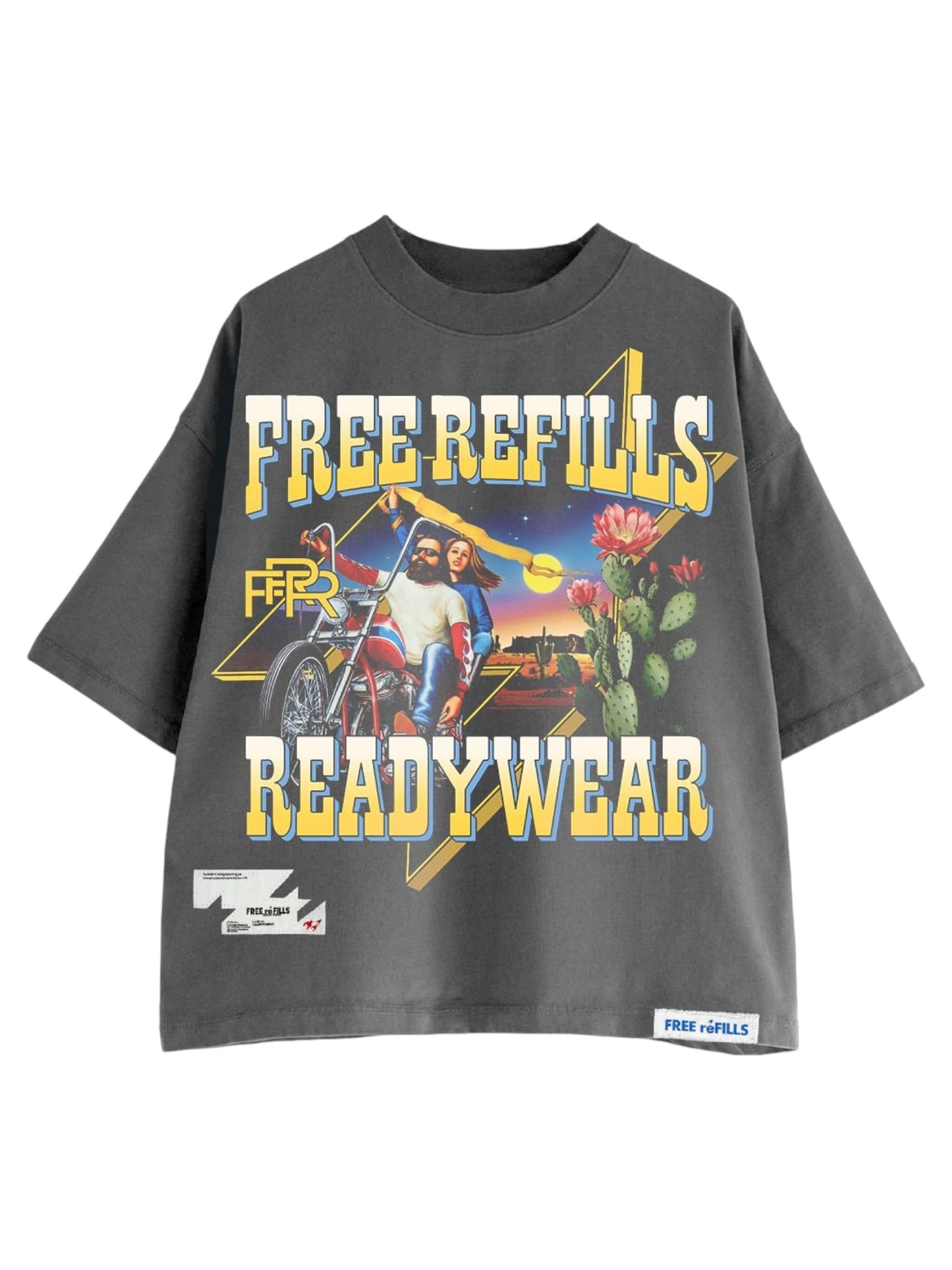 Free Refills Davidson Tee (FR-S26-049)  Vtg Grey