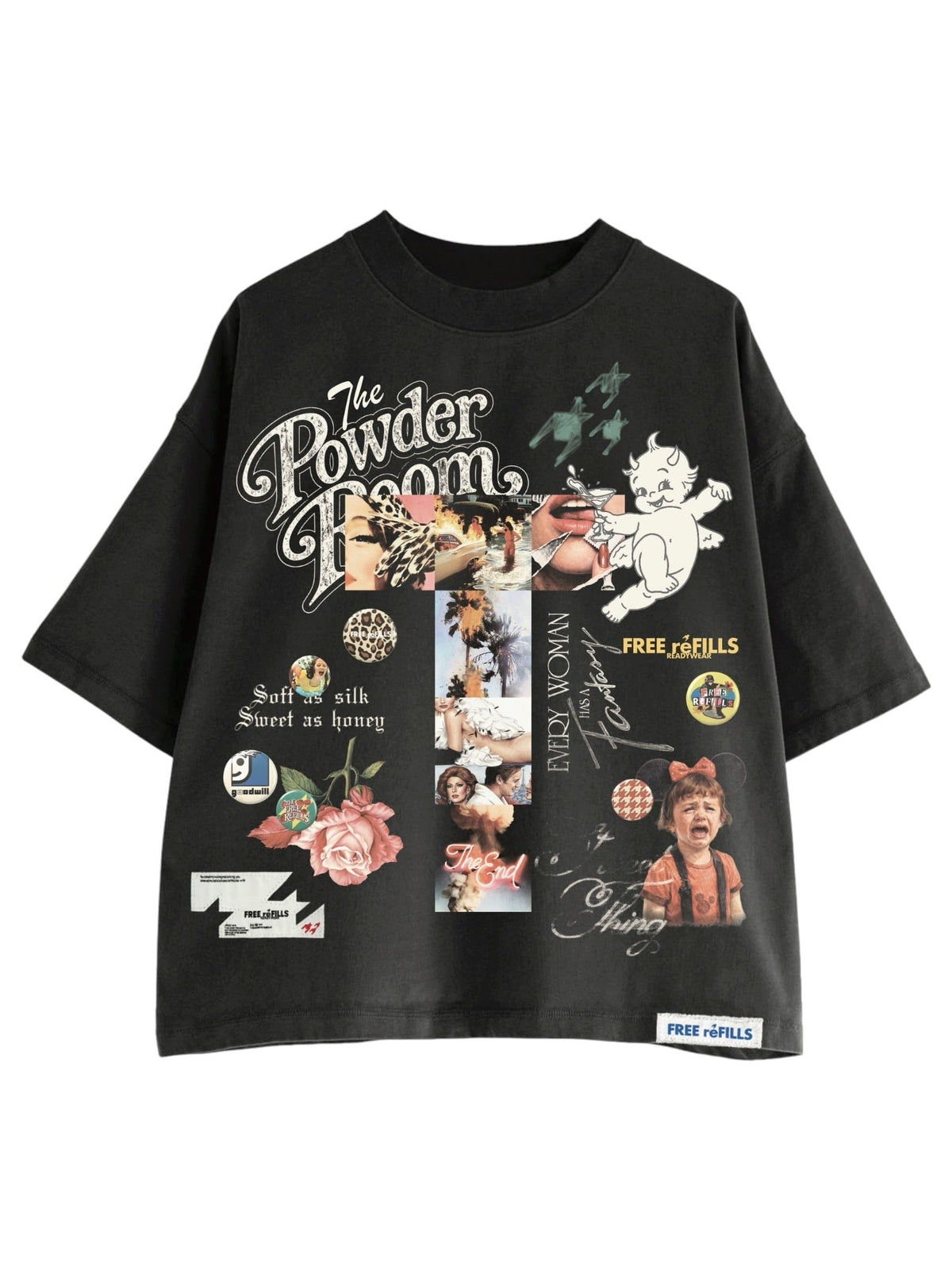 Probus Free Refills FR-H26-003 The Powder Room Tee Black Free Refills FR-H26-003 The Powder Room Tee Black BLACK
