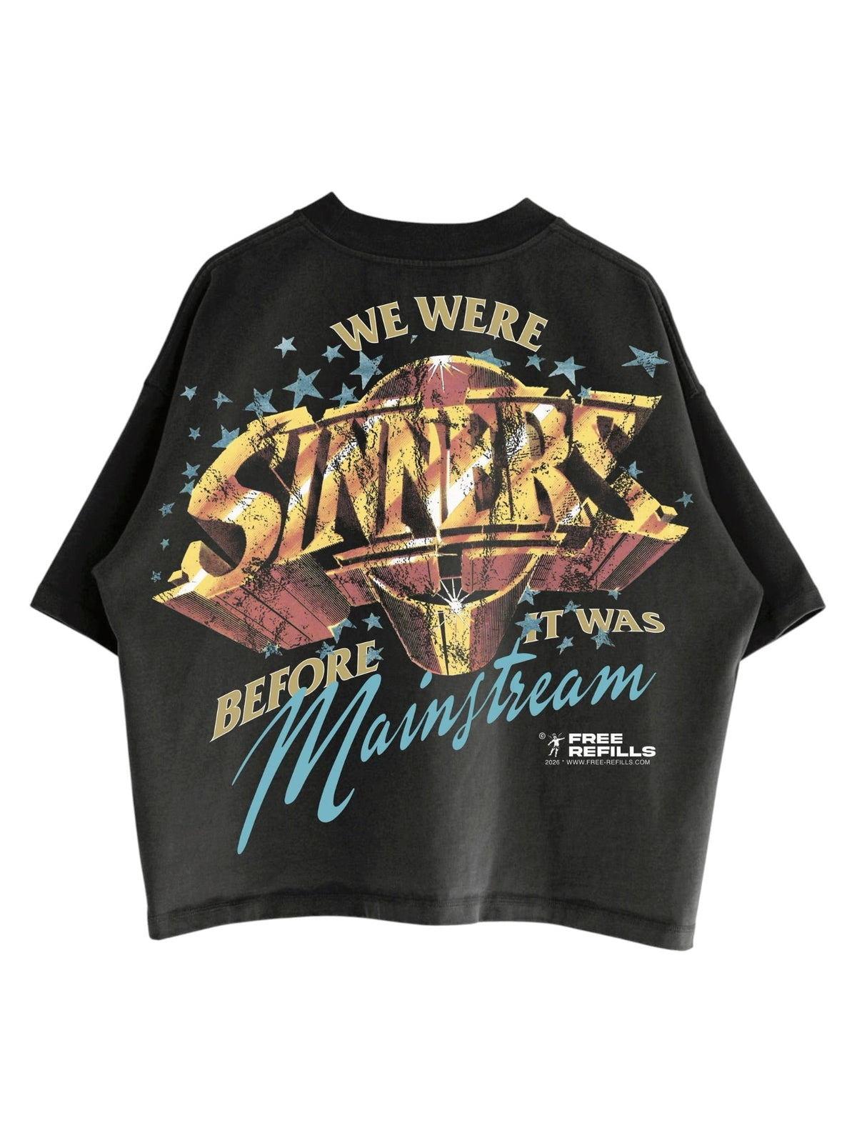 Probus Free Refills FR-HOLIDAY26-010 Sinners Tee Black Free Refills FR-HOLIDAY26-010 Sinners Tee Black BLACK