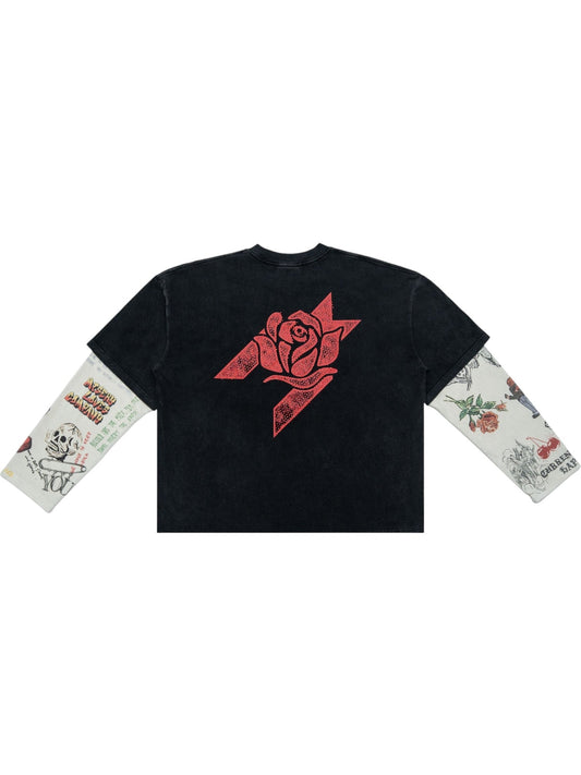 Free Refills Graffiti Thermal L/S Tee (FR-H25-051) Black