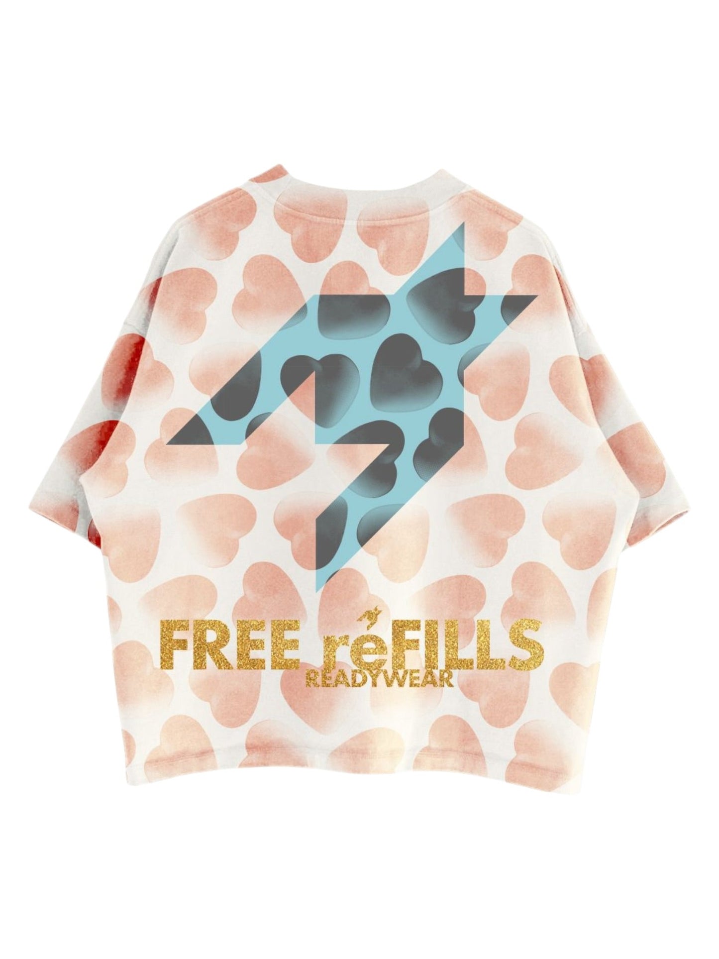 Free Refills Hearts 1 Tee  (FR-S26-001) Off White