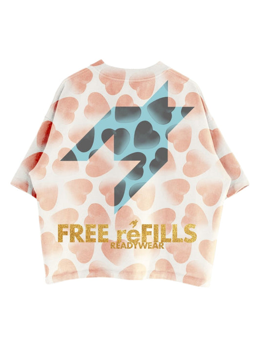Free Refills Hearts 1 Tee  (FR-S26-001) Off White