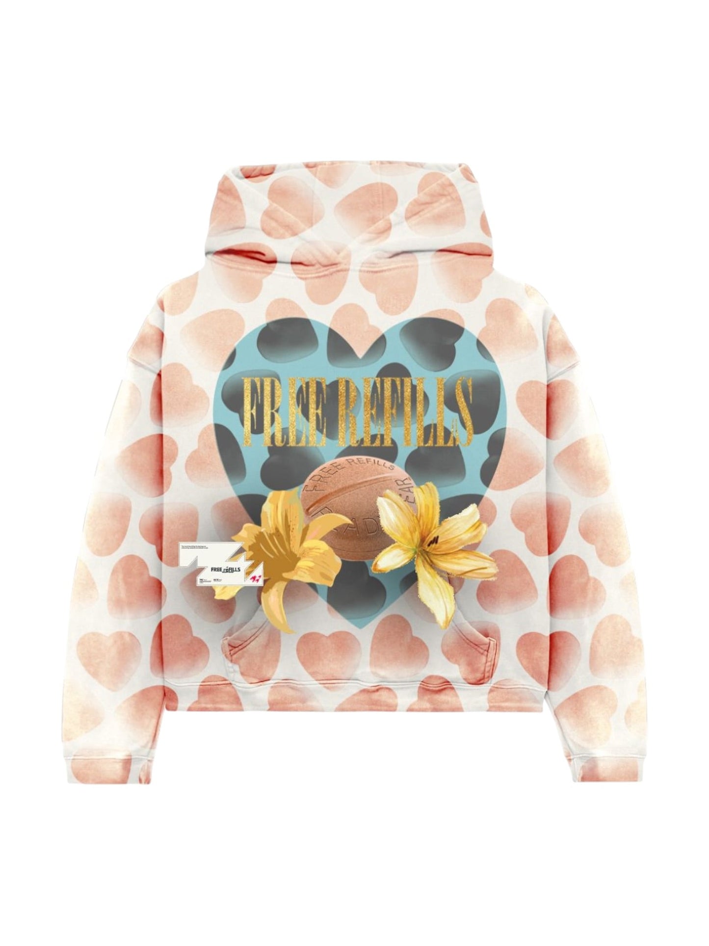 Free Refills Hearts Hoodie (FR-S26-003) Off White