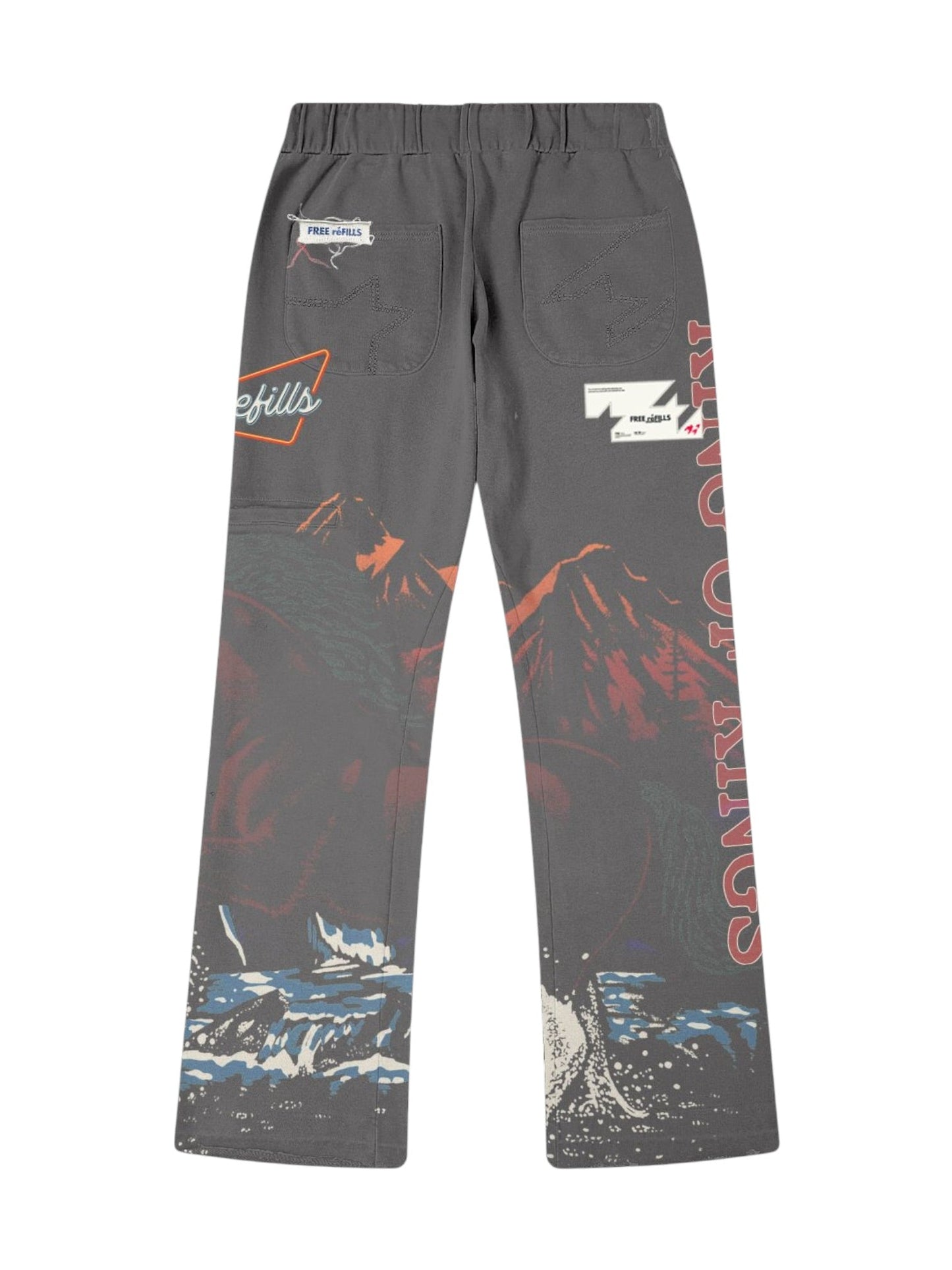 Free Refills Kings Flares (FR-S26-040) Vtg Grey