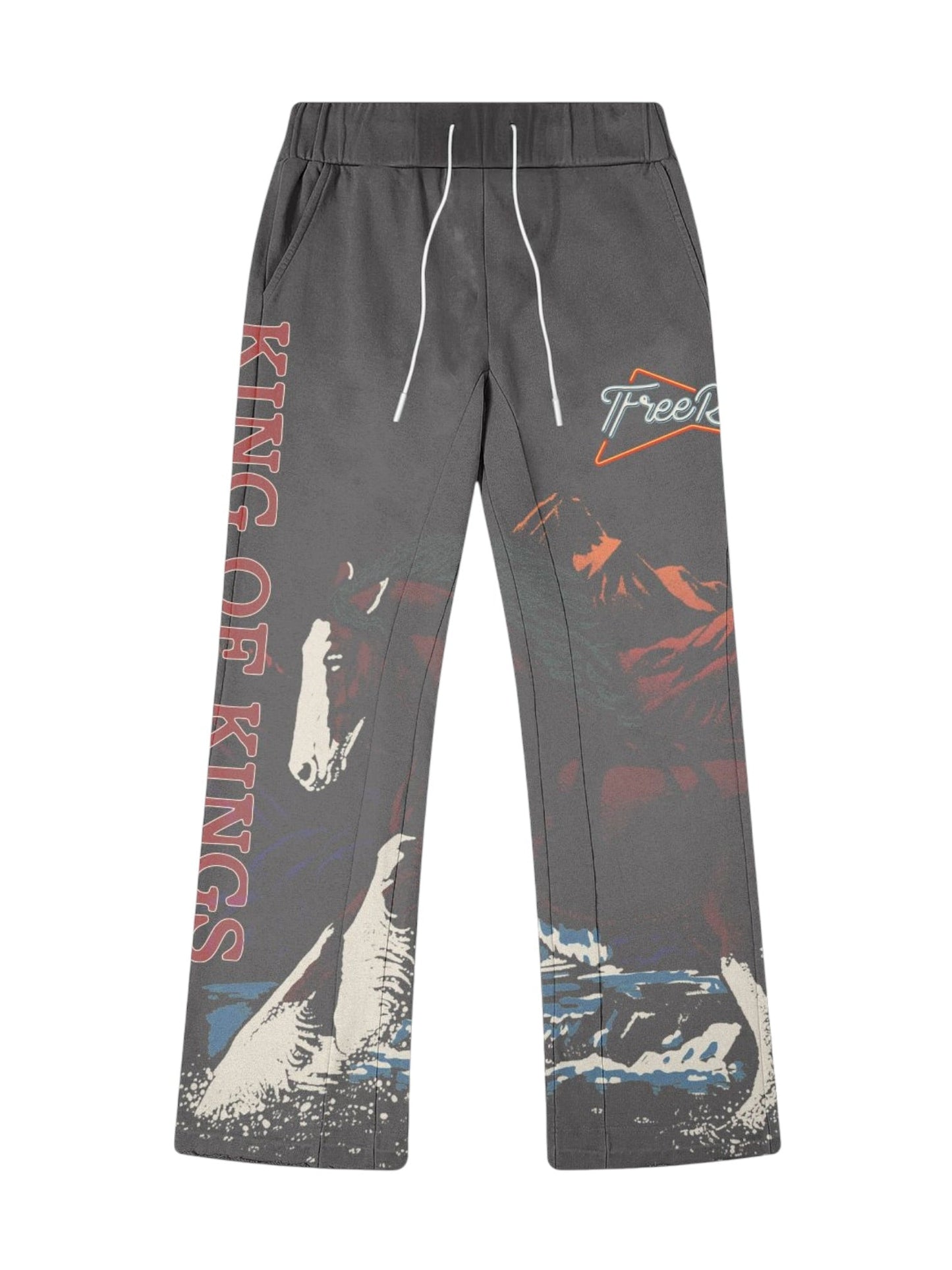 Free Refills Kings Flares (FR-S26-040) Vtg Grey