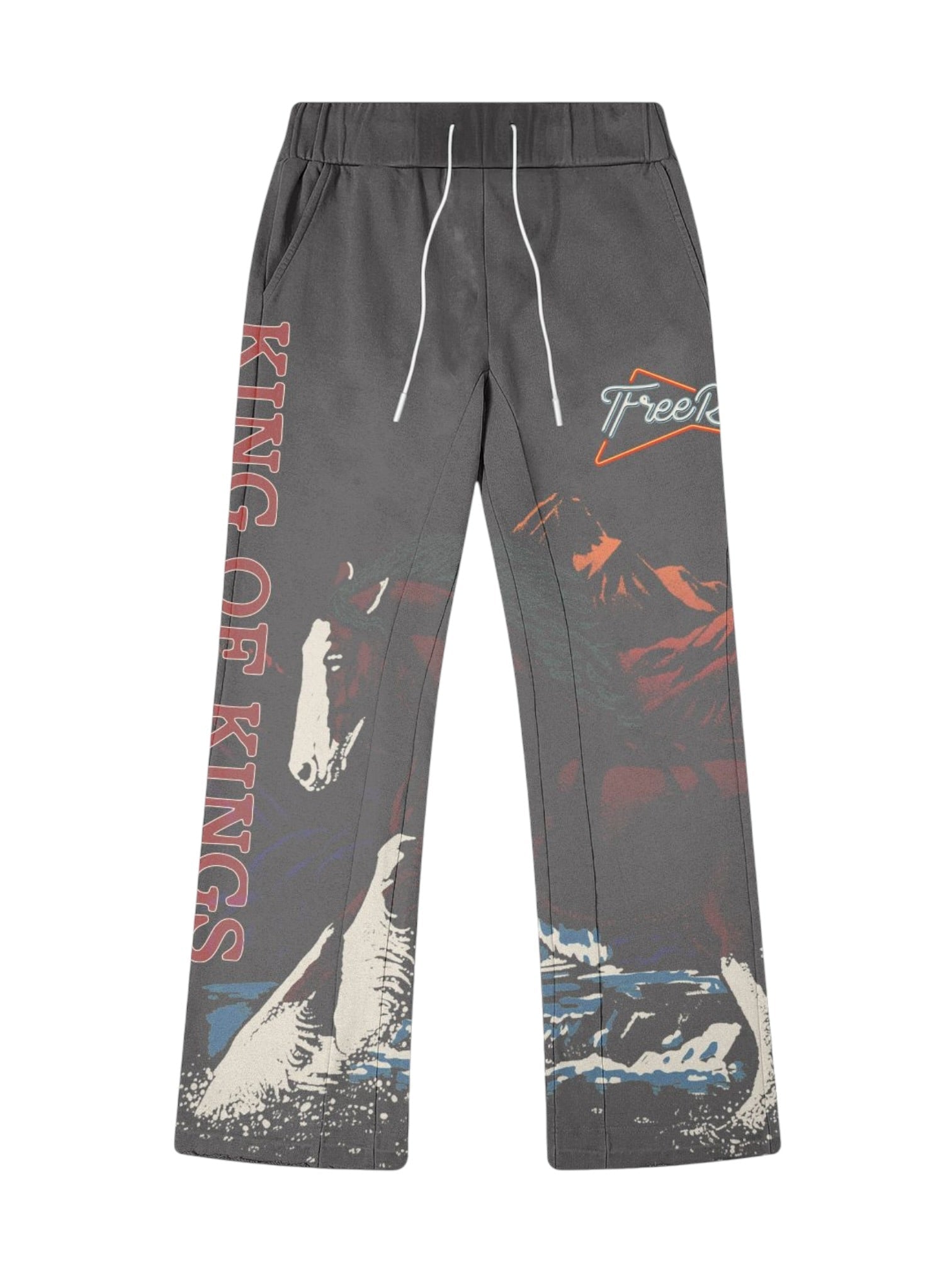 Free Refills Kings Flares (FR-S26-040) Vtg Grey