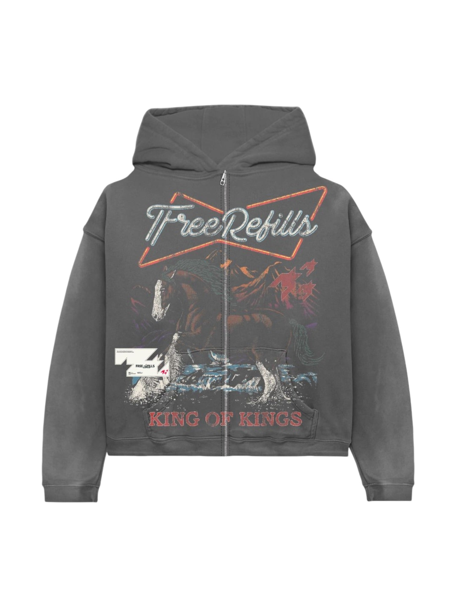 Free Refills Kings Zip Up (FR-S26-036) Vintage Grey