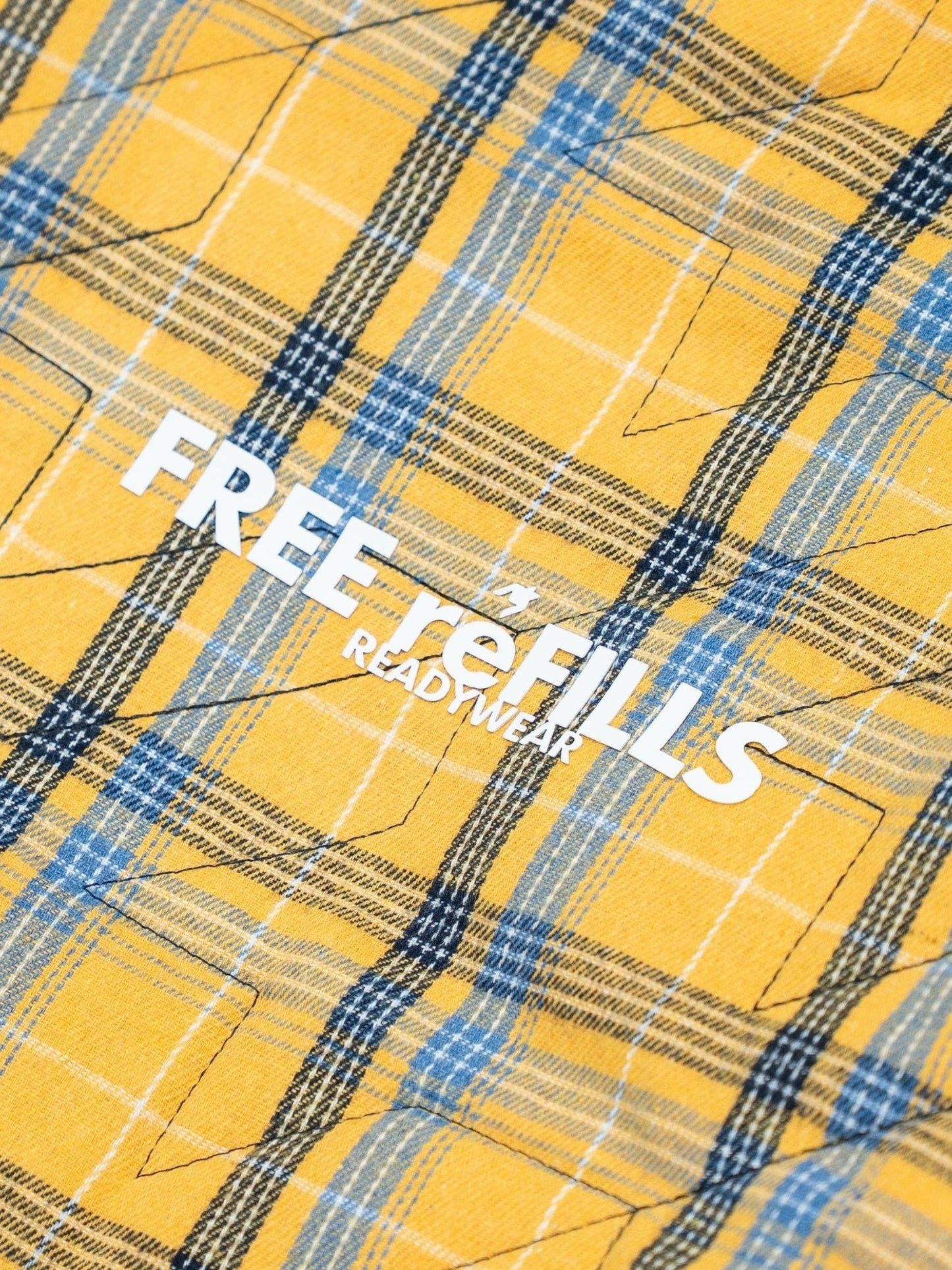Free Refills Quilted Flannel Zip Jacket (FR-H25-041) Yellow