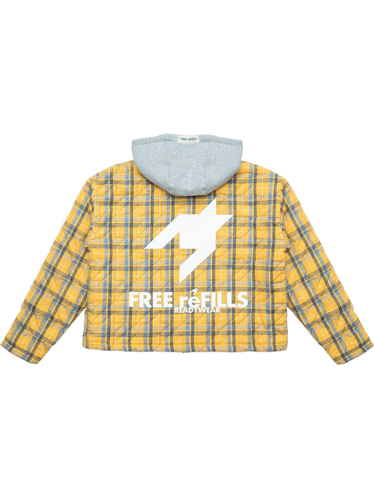 Free Refills Quilted Flannel Zip Jacket (FR-H25-041) Yellow