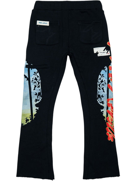 Free Refills Rehab Flare Sweatpants (FR-H25-055) Black