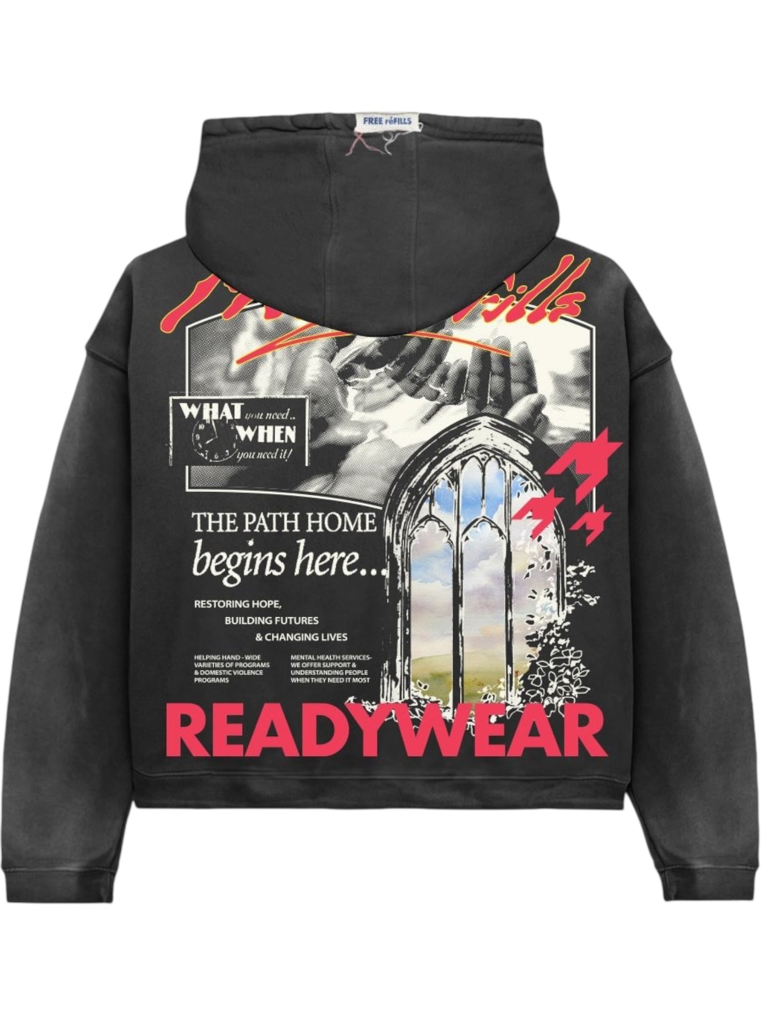 Free Refills Rehab Hoodie (FR-H25-010) Black