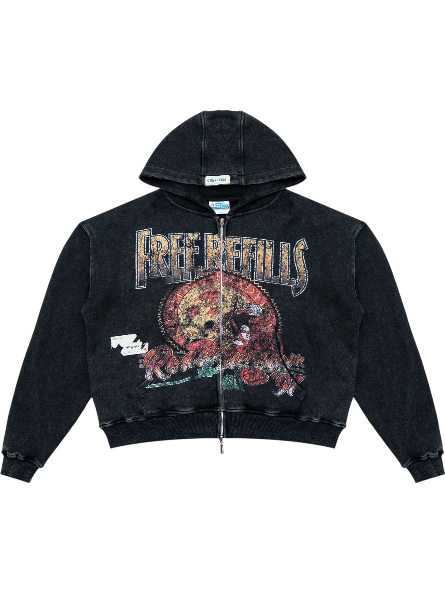 Free Refills Rose Bowl Hoodie(FR-H25-032) Vtg Black
