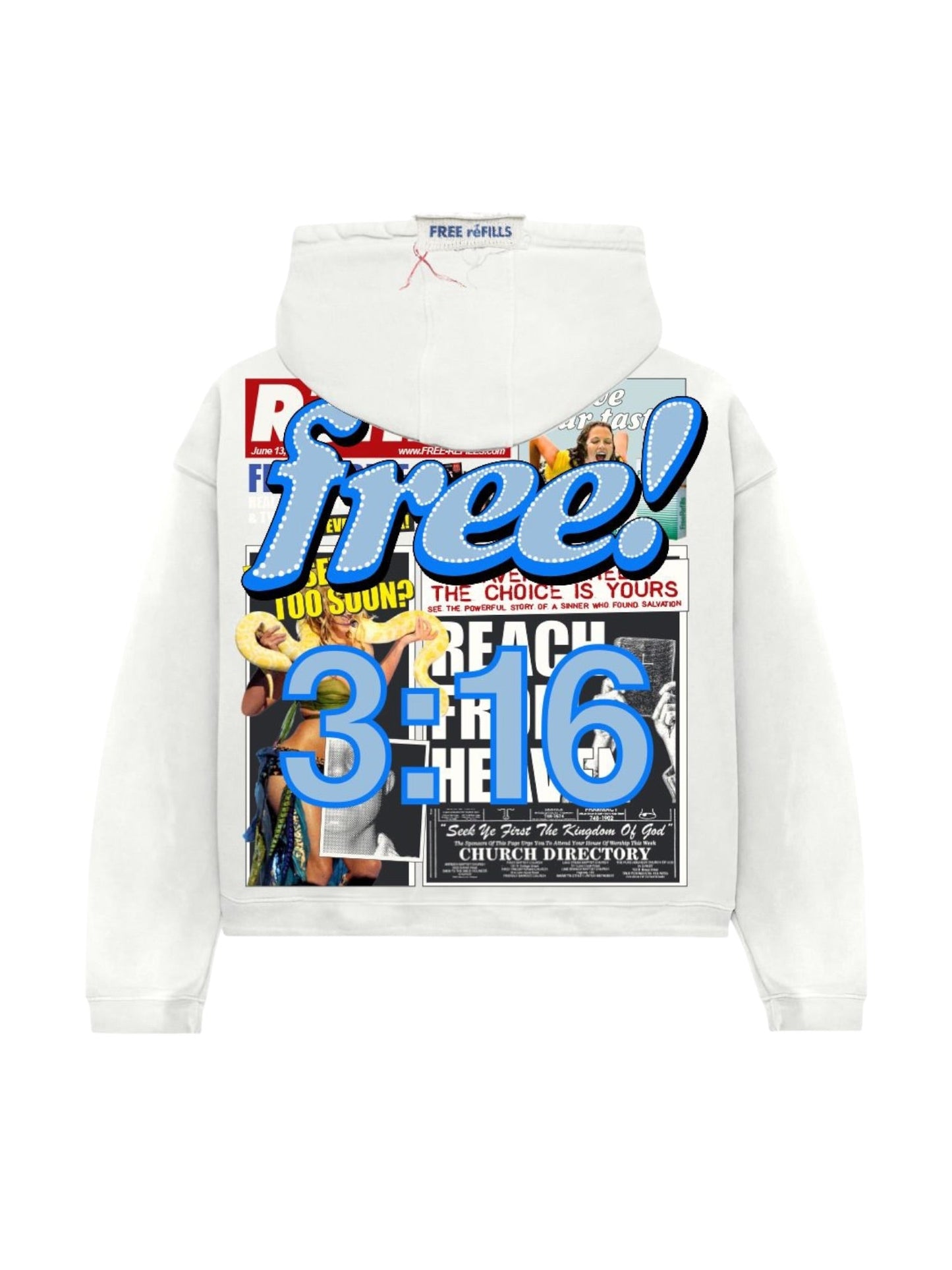 Free Refills Tabloid  Hoodie (FR-S26-019) Off White
