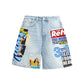 Free Refills Tabloid Jorts (FR-S26-022) Blue