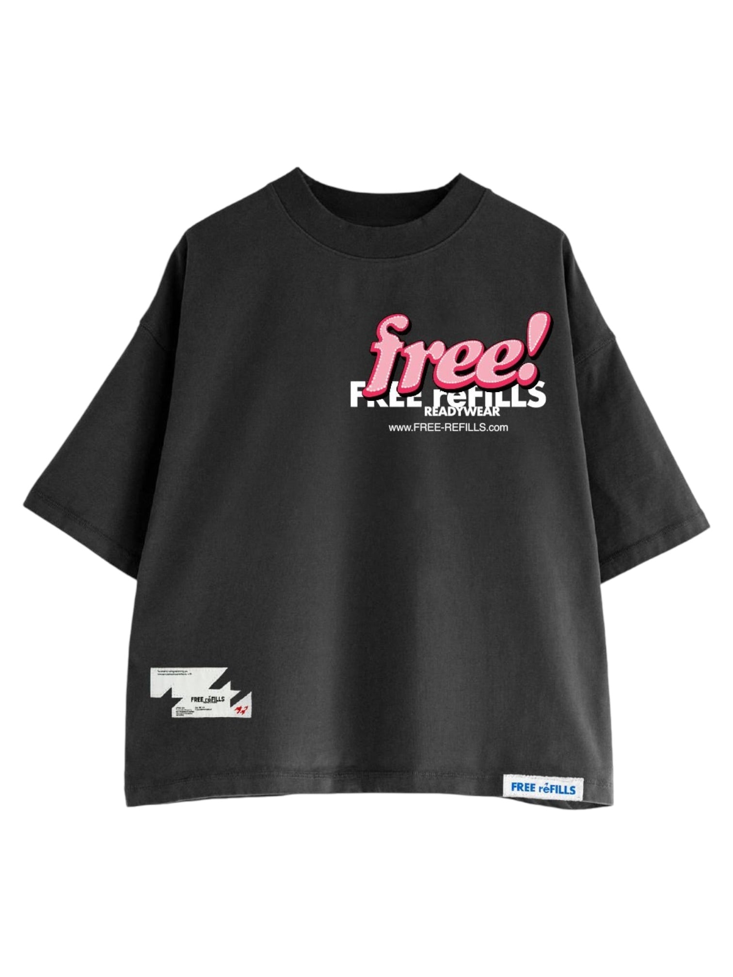 Free Refills Tabloid Tee (FR-S26-017) Black