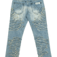 Free Refills Zebra Denim Pants (FR-F25-018) Blue