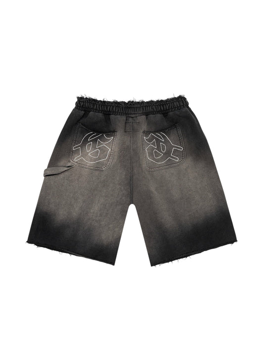 Godspeed Carpenter Distressed Shorts (Black Sun Fade)