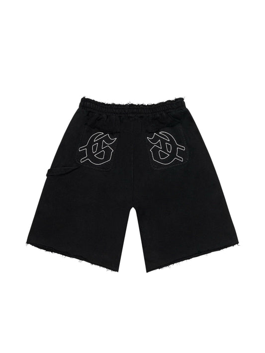 Godspeed Distressed Carpenter Shorts (Flat black)