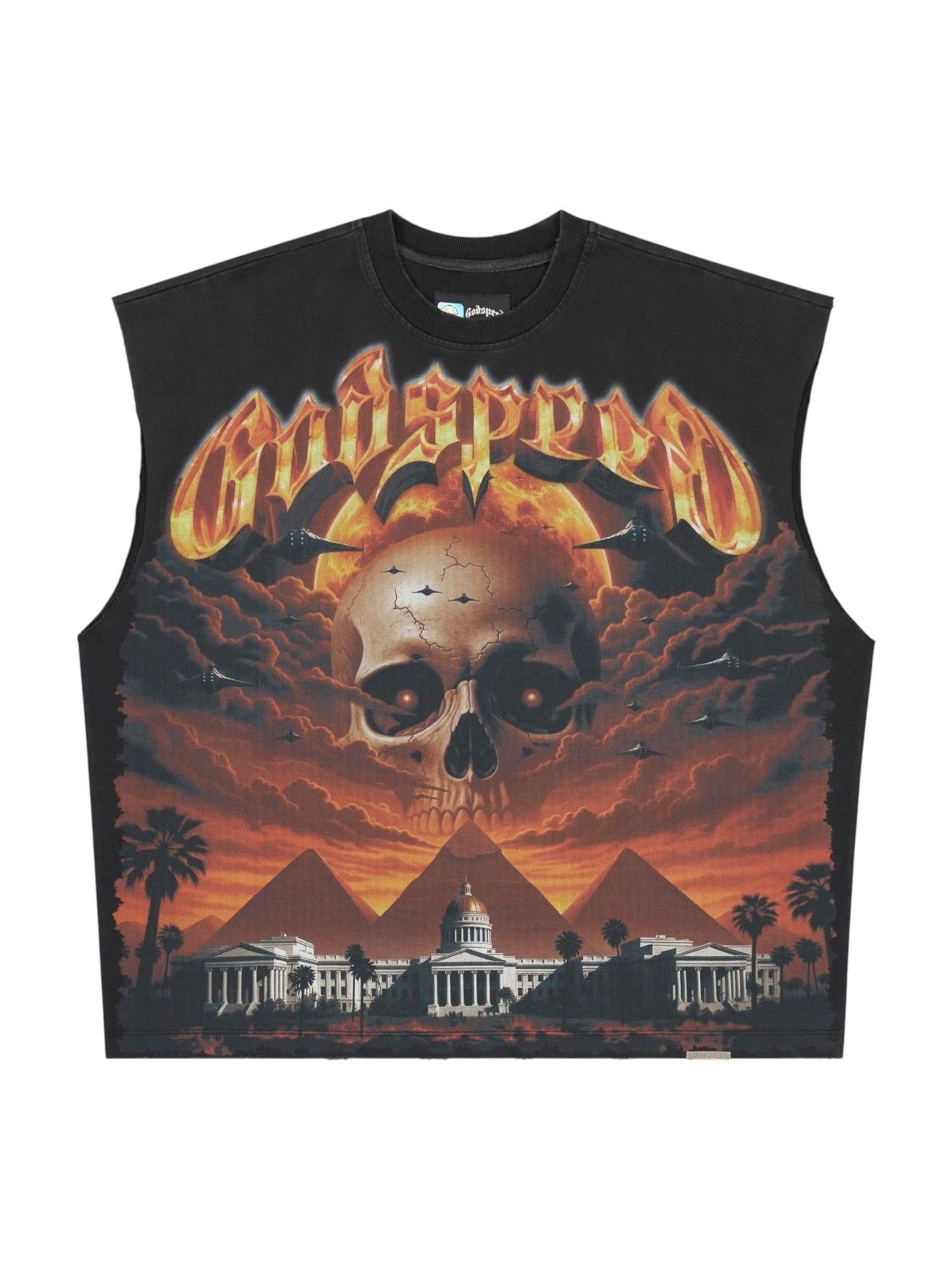 Probus Godspeed Echoes Empire Sleeveless T-shirt (Black Wash) Godspeed Echoes Empire Sleeveless T-shirt (Black Wash) BLACK