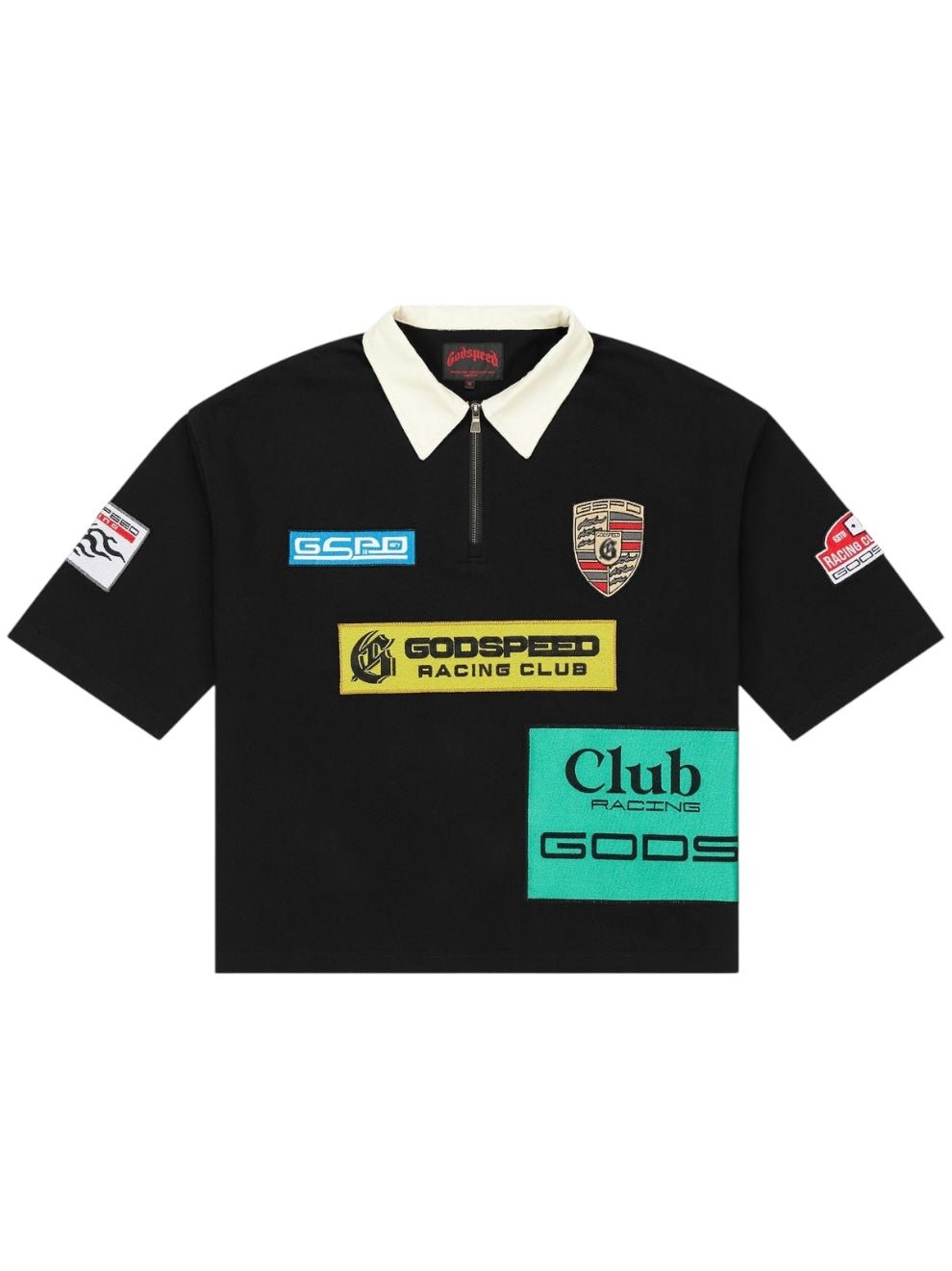 Godspeed Grc Quarter Zip Short Sleeve Polo Black