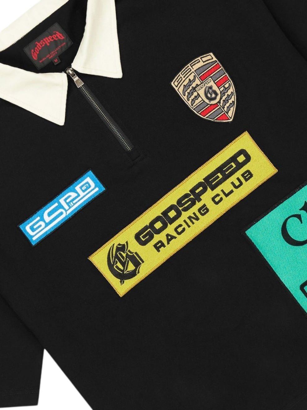 Godspeed Grc Quarter Zip Short Sleeve Polo Black