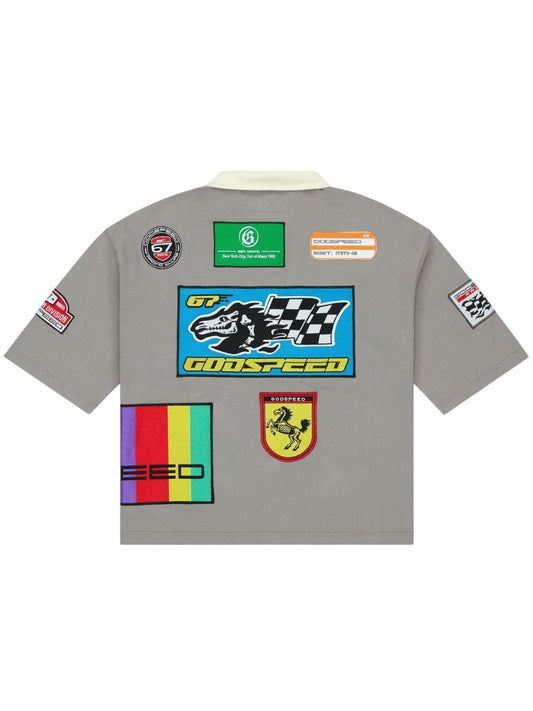 Godspeed Grc Quarter Zip Short Sleeve Polo Grey