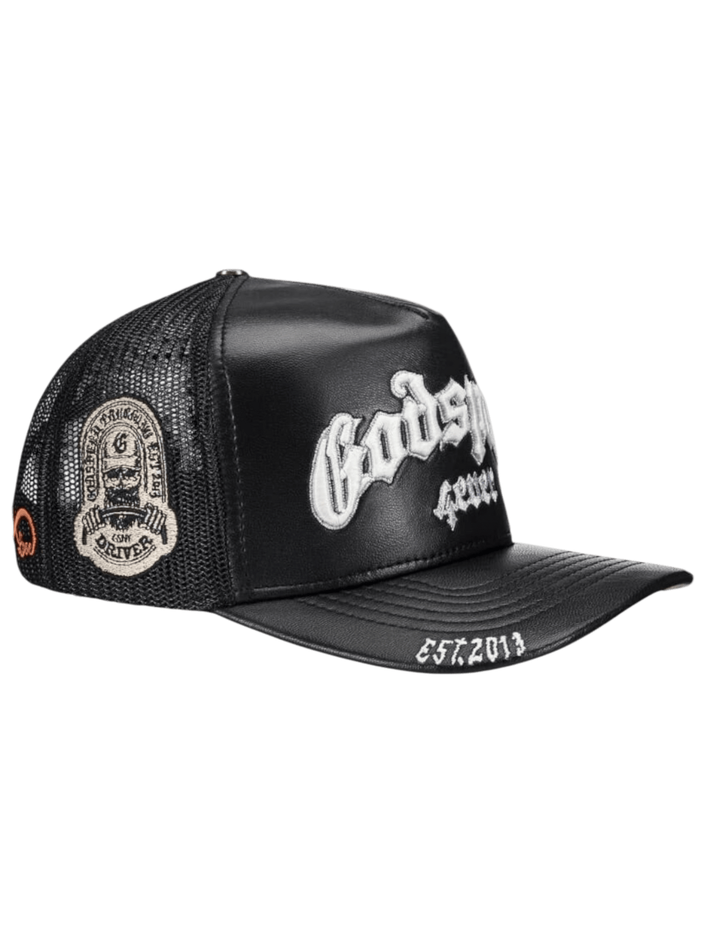 Godspeed Gs Forever Premium Leather Trucker Hat Black