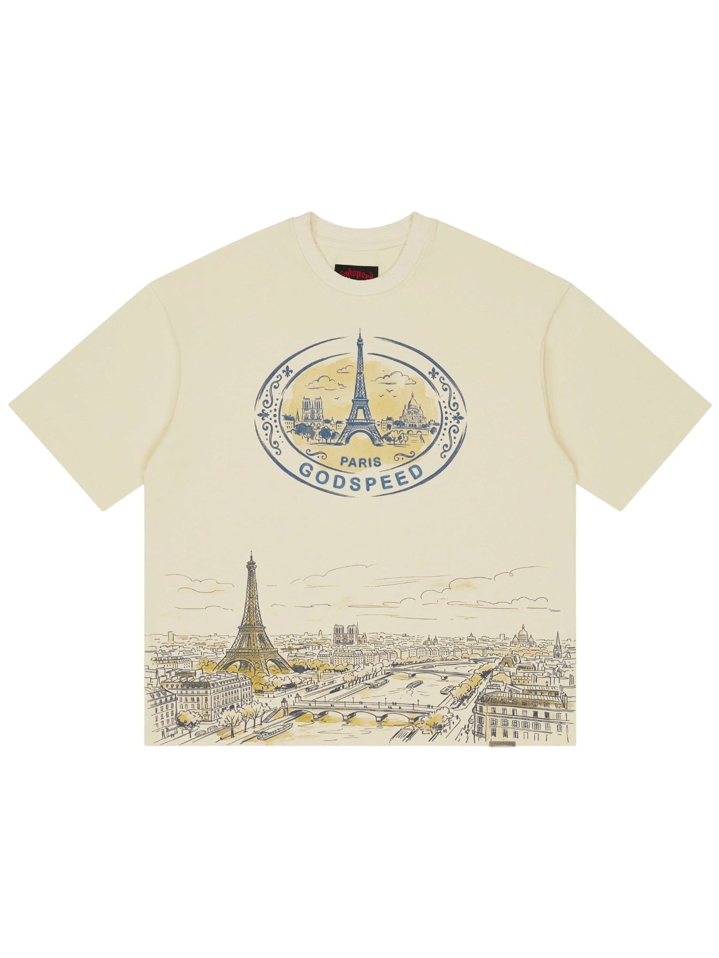 Probus Godspeed Paris Skyline T-Shirt Beige Godspeed Paris Skyline T-Shirt Beige BEIGE