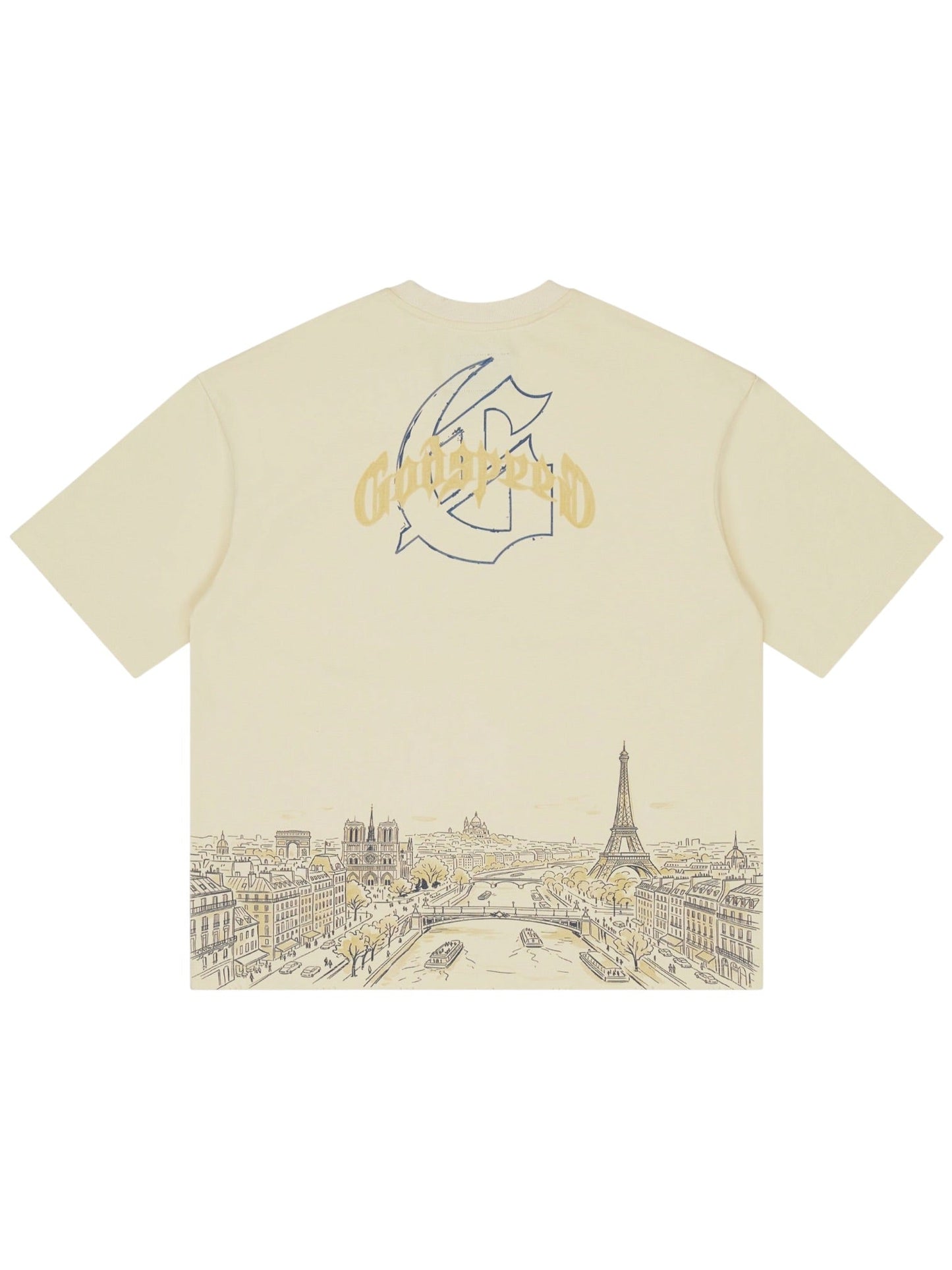 Probus Godspeed Paris Skyline T-Shirt Beige Godspeed Paris Skyline T-Shirt Beige BEIGE