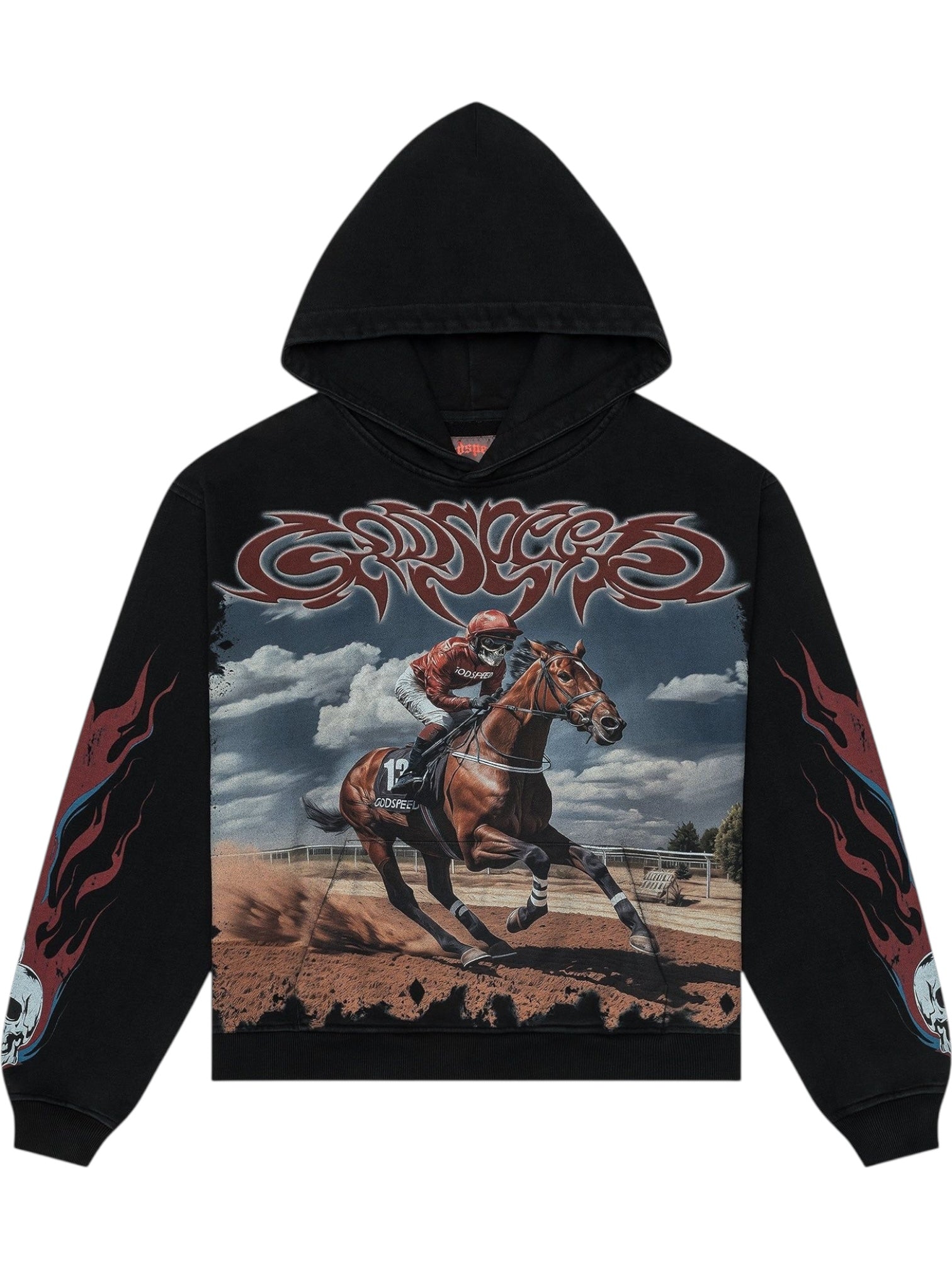 Godspeed Thoroughbred Hoodie (Black wash)
