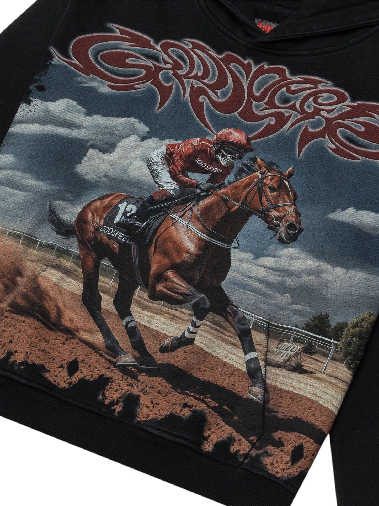 Godspeed Thoroughbred Hoodie (Black wash)