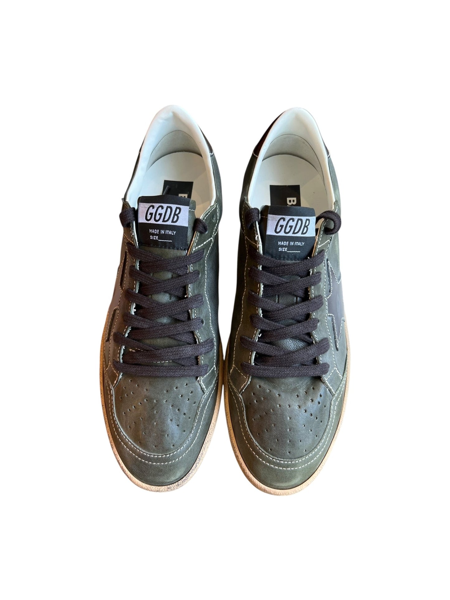 Golden Goose GMF00117 Ball Star Nappa Dark Green/Black