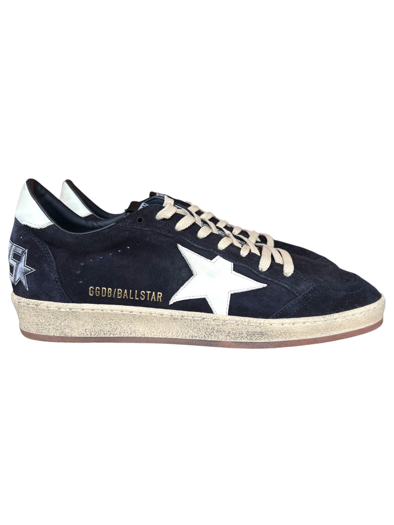 Golden Goose GMF00117 Ball Star Suede Dark Blue/White