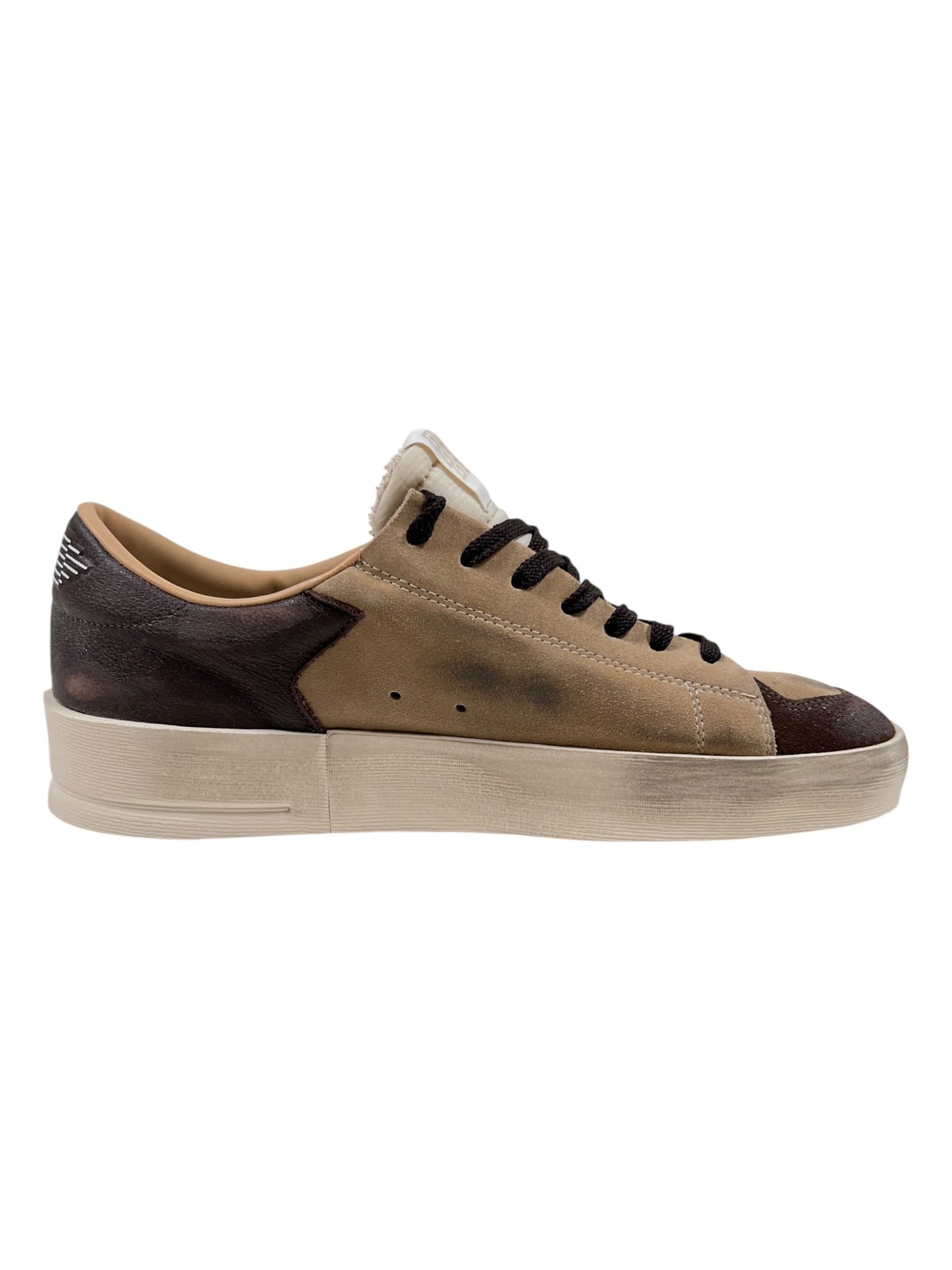 Probus Golden Goose GMF00128 Stardan Suede Beige/Brown Golden Goose GMF00128 Stardan Suede Beige/Brown BROWN